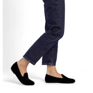 Birdies The Starling Black Velvet Loafers 7 Slippers Flats Holidays Preppy